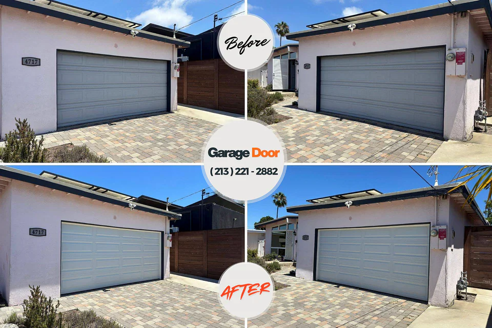 Before and after: garage door repair Lake Wynonah, PA